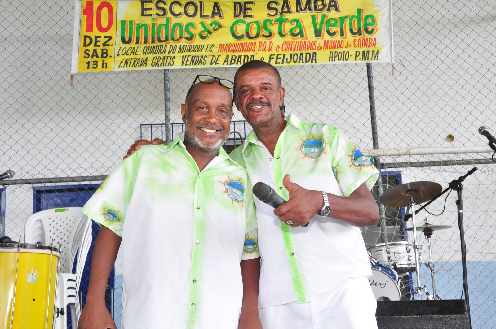Presidentes da GRESUCV Unidos da Costa Verde sorrindo juntos